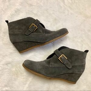 Franco Sarto Gray Wedge Booties